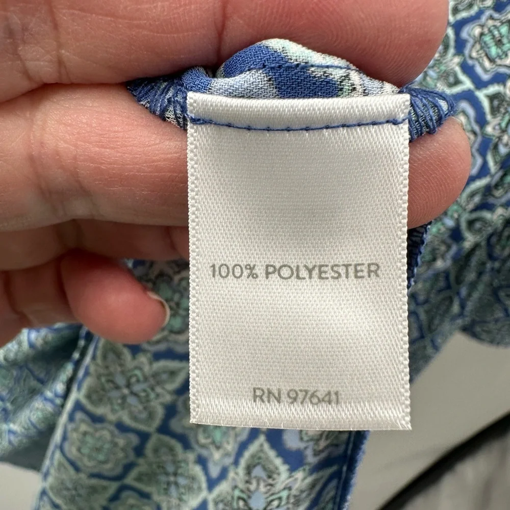 J. Jill Blue Patterned Blouse - Picture 8 of 15